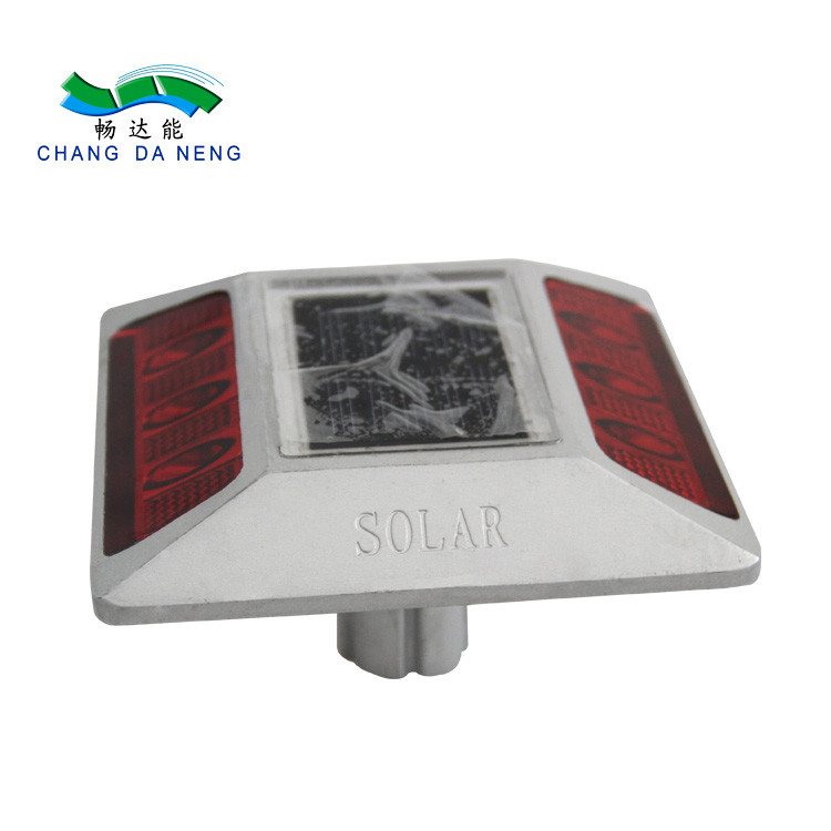 IP68 Waterdicht Solar Spike LED Gegote Aluminium Reflector Wegverkeersleidingslichten met voeten