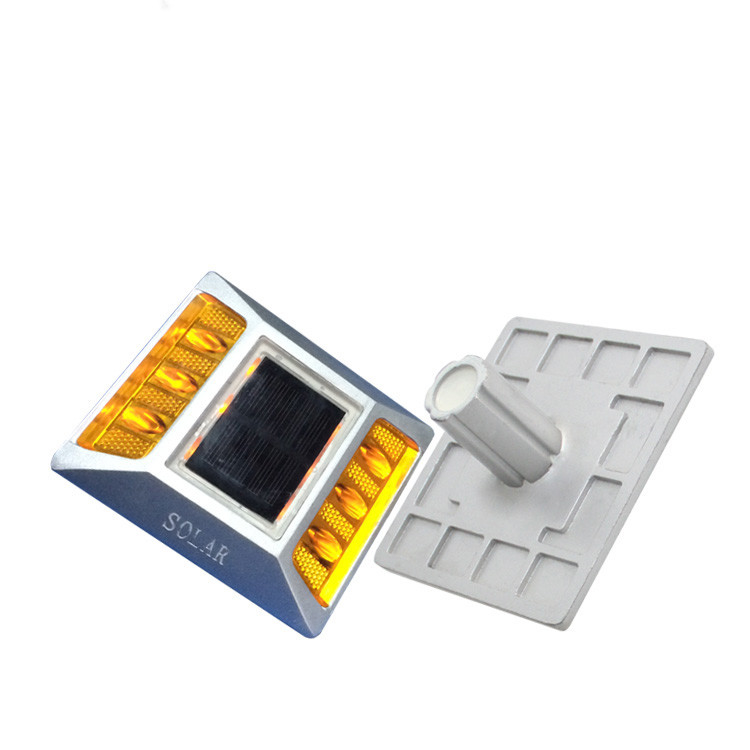 IP68 Waterdicht Solar Spike LED Gegote Aluminium Reflector Wegverkeersleidingslichten met voeten