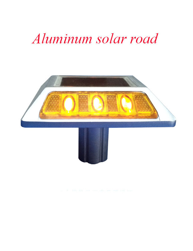 IP68 Waterdicht Solar Spike LED Gegote Aluminium Reflector Wegverkeersleidingslichten met voeten