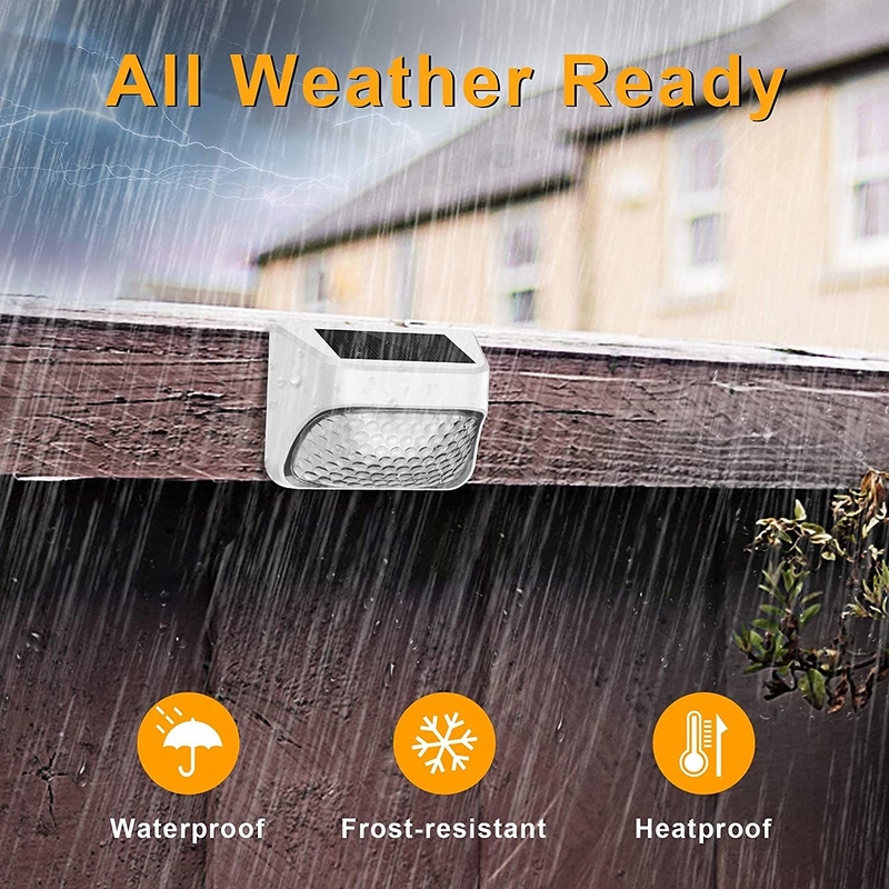 Solar Powered Outdoor Waterproof Decorative Lights Voor hek Dek Stap Tuin Trap Muur