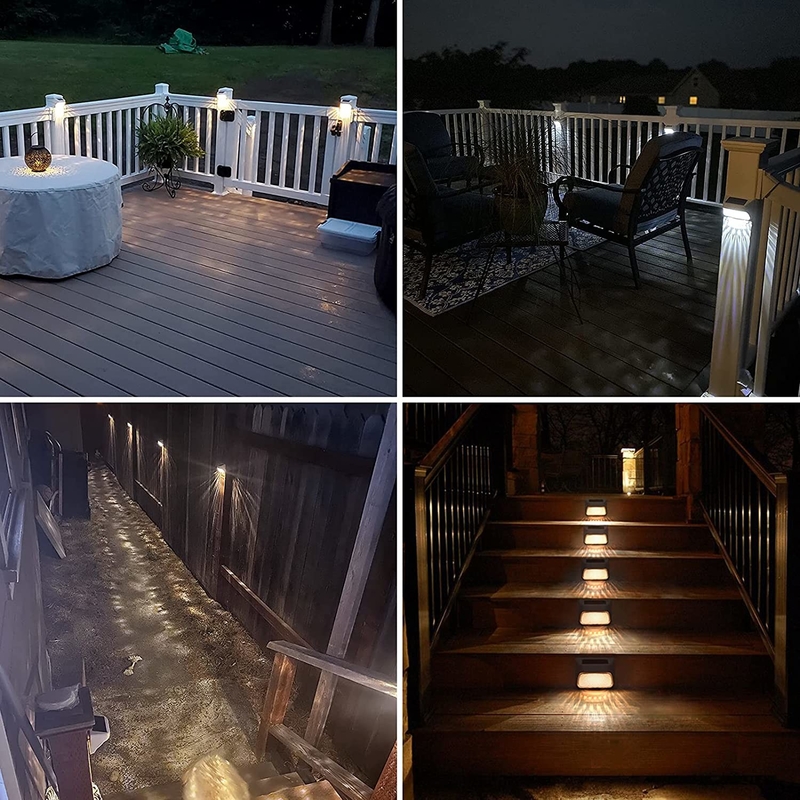 Solar Powered Outdoor Waterproof Decorative Lights Voor hek Dek Stap Tuin Trap Muur
