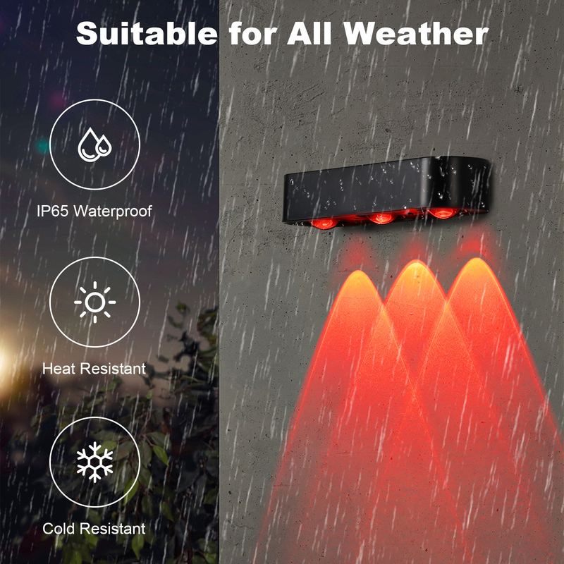 Decoratie IP65 Zonnewandwasser Licht RGB Verandering Tuinlicht Waterdicht hek Licht Decoratie Achtertuin Patio