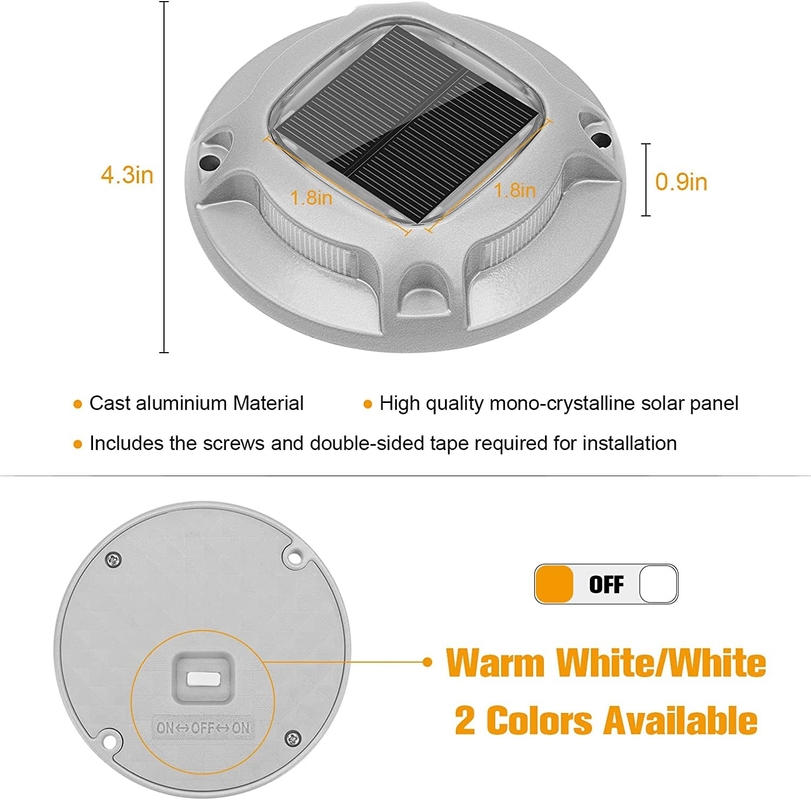 IP65 zonneheklamp met 15 uur batterijduur en batterij 2V / 200MA monokristallijn silicium
