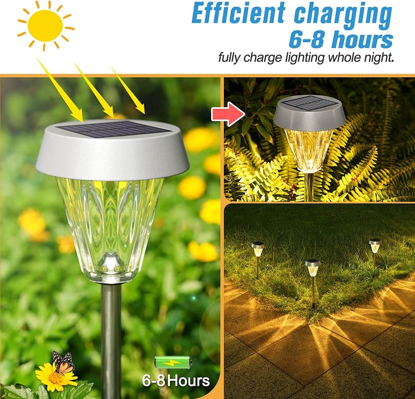 Zonne-aangedreven padverlichting ABS-materiaal voor zonne-tuin landschapsverlichting