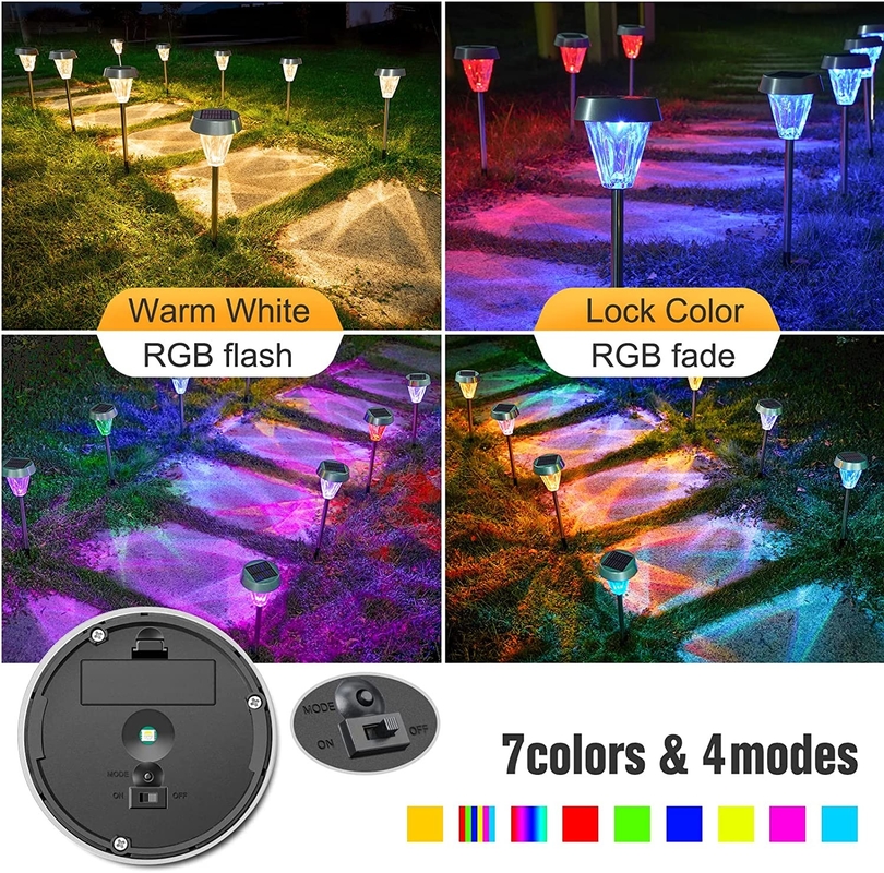Zonne-aangedreven padverlichting ABS-materiaal voor zonne-tuin landschapsverlichting