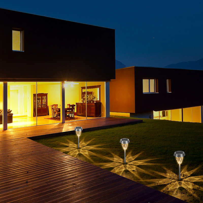 Zonne-aangedreven padverlichting ABS-materiaal voor zonne-tuin landschapsverlichting