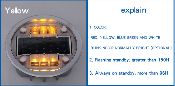 2V Spanning LED Zonne-energie Pad Studs IP68 voor temperatuur en druk omgevingen