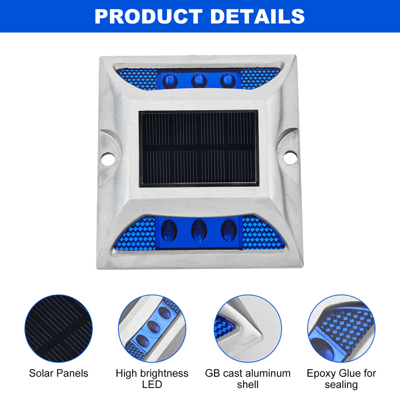 Geïntegreerde zonne-energie Street Light Road Brick 6 Pcs Led Qty voor buitenverlichting
