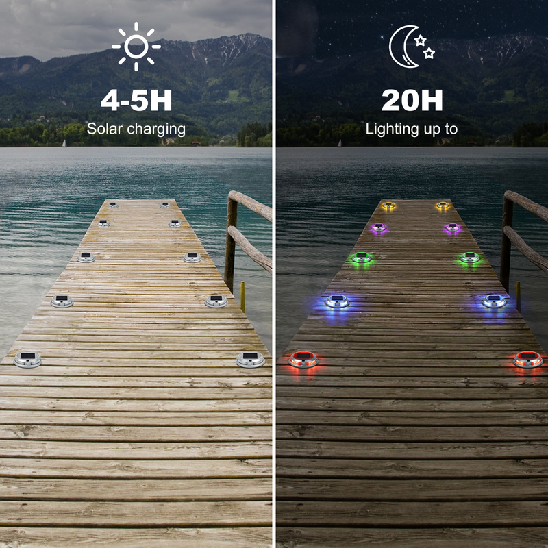 2V waterdicht zonne-docklicht Zonne-LED-licht met 20 lumens LED-lichtbron