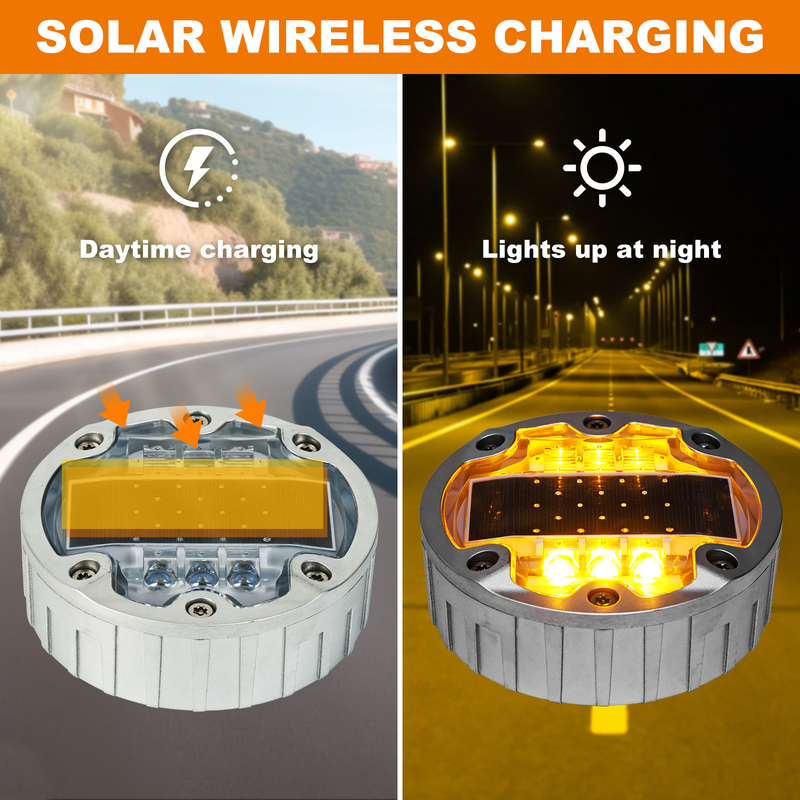 Langdurige zonne-energie-wegstokjes met een vermogen van 0,2 W, een diameter van 136 mm en een levensduur van ≥ 30000 uur