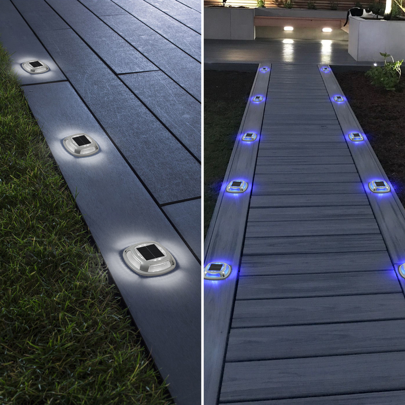 nieuw ontwerp zonne-energie led tuin dock licht aluminium materiaal