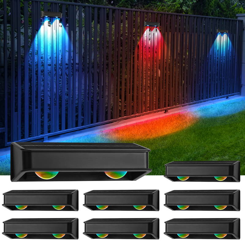 Warme witte patio deuren hek dek tuin verlichting waterdicht kleine trap lamp buiten zonne-op en af wand lichten