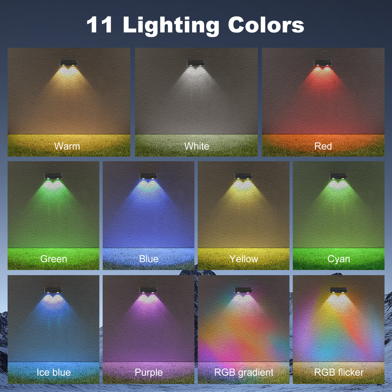 Warme witte patio deuren hek dek tuin verlichting waterdicht kleine trap lamp buiten zonne-op en af wand lichten