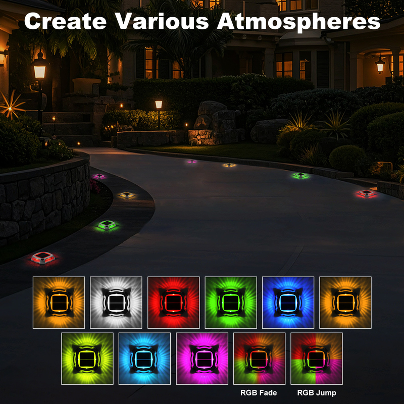 Ronde vorm Paving Solar Light Led Road Stud Road Markers Flitsend Solar Dock Light