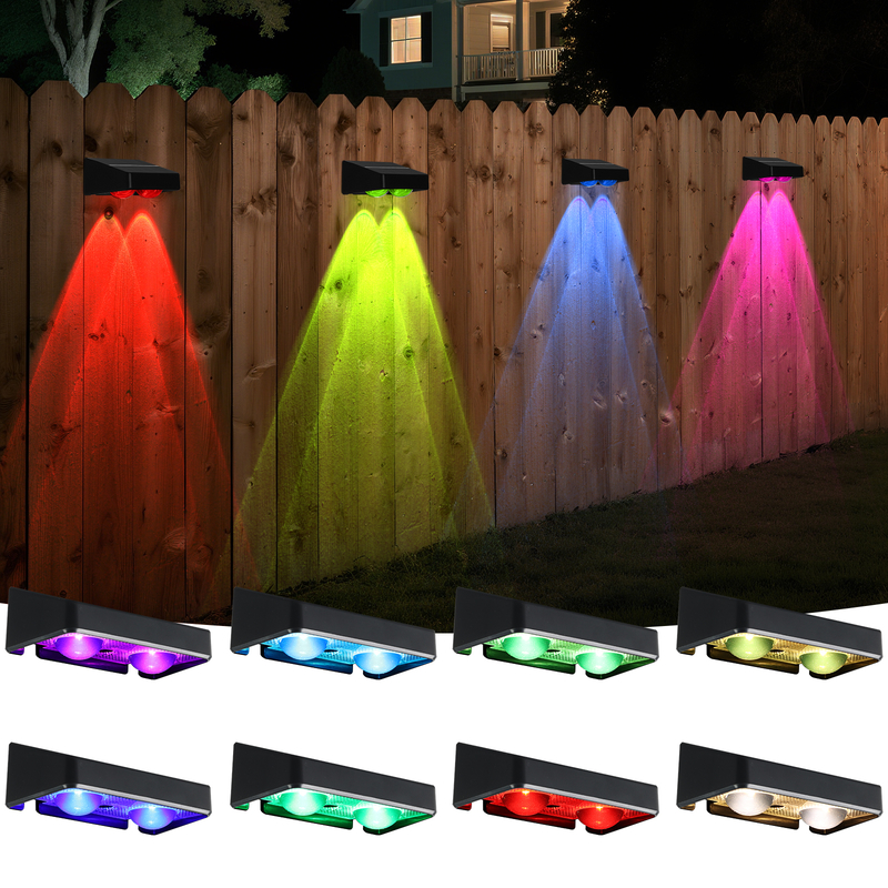 Warme witte patio deuren hek dek tuin verlichting waterdicht kleine trap lamp buiten zonne-op en af wand lichten