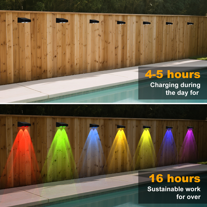 Warme witte patio deuren hek dek tuin verlichting waterdicht kleine trap lamp buiten zonne-op en af wand lichten