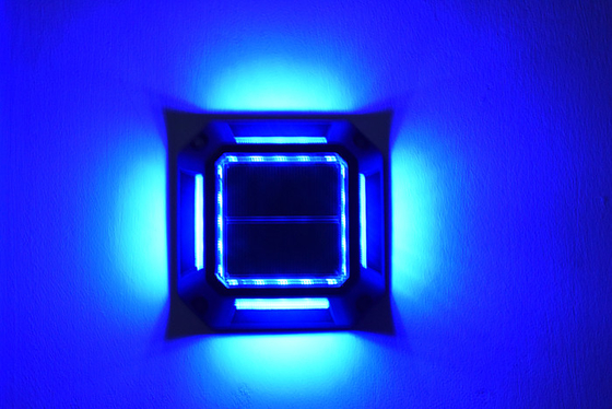 12PCS LED-kralen Zonne-LED-aanrijdingswiel Docklampen voor buitenwaarschuwing Tuinpad
