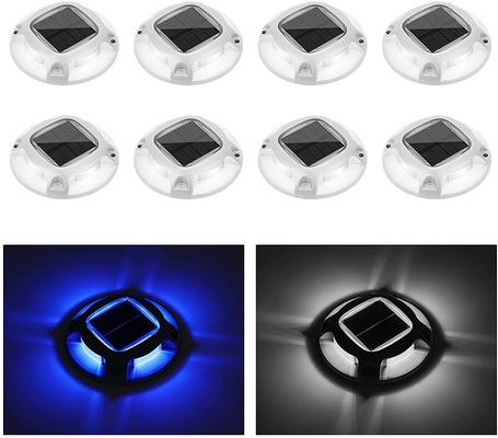 Buiten LED zonne-aandrijving Dock lichten Waarschuwingsstappenlampen Voor stoep Tuin Pad Yard