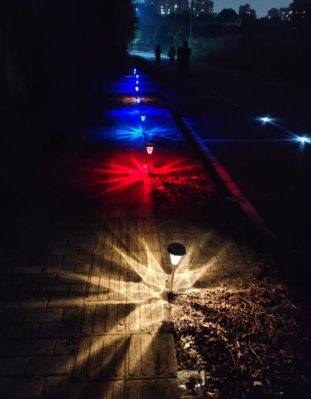 7-Color Solar Garden Pathway Lights IP65 Waterproof Stainless Steel