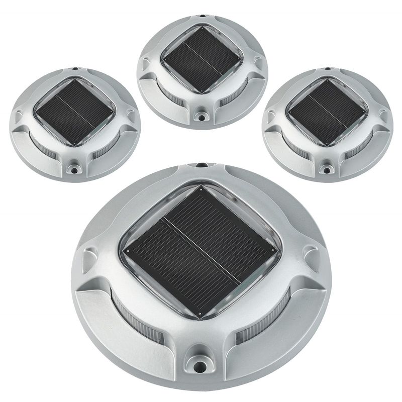 Buiten Solar Road Stud met 6000K Daylight Alert LED en 110*22.5MM Grootte Waterdicht Aluminium Dek Licht