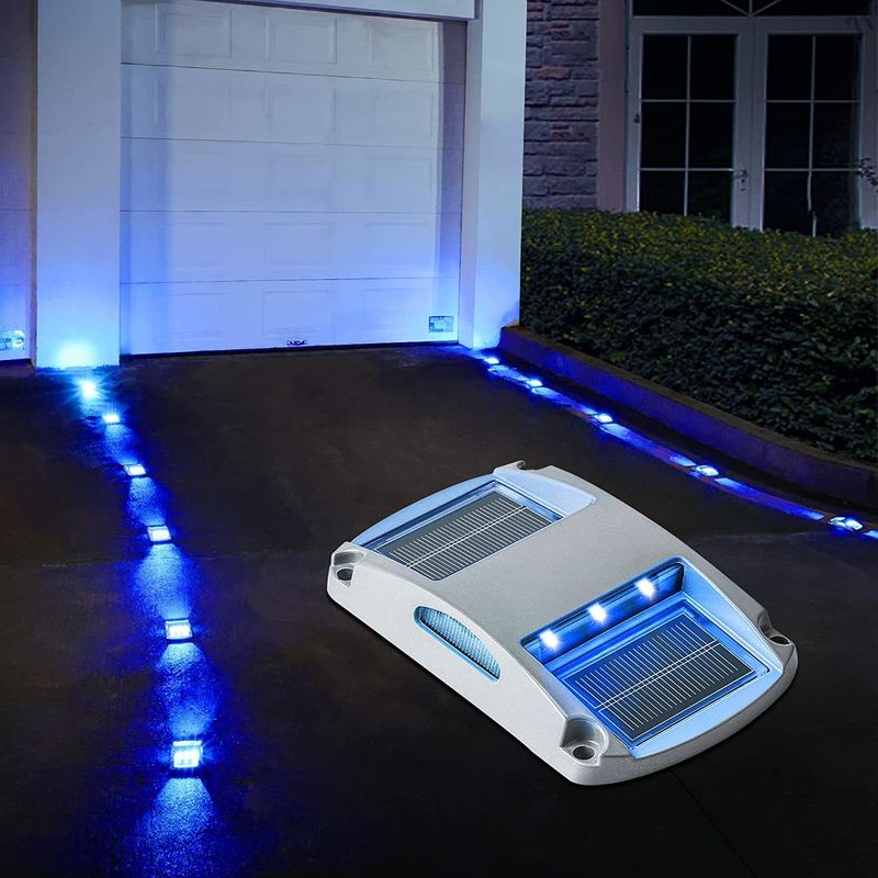 6 LED-lamp IP68 waterdicht zonne-docklicht met 5000K daglicht voor draadloos wegpadverlichting